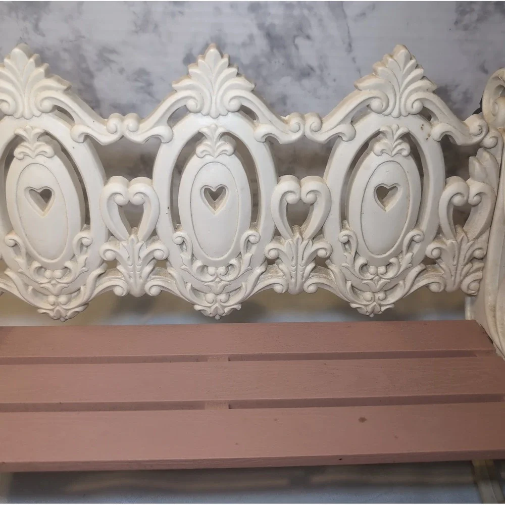 Vintage 1988 Burwood Victorian Doll Display Bench Wall Shelf Resin Plastic 12